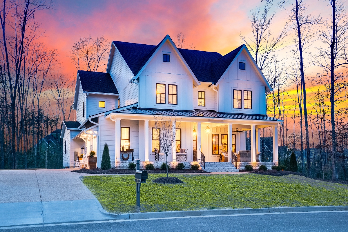 Traditional farmhouse in modern style