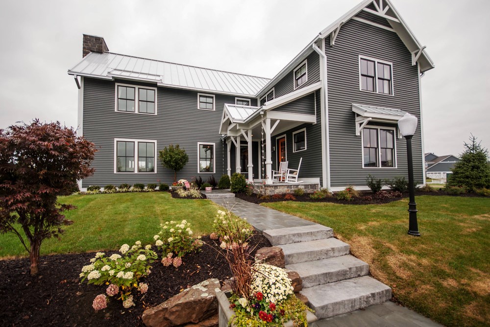 Gray Home with Iron Gray James Hardie Siding Gray Home with Iron Gray James Hardie Siding