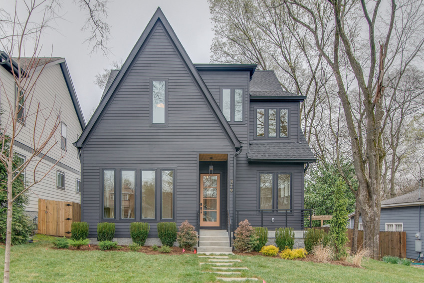 Dark Siding With Landscaping Dark Siding With Landscaping