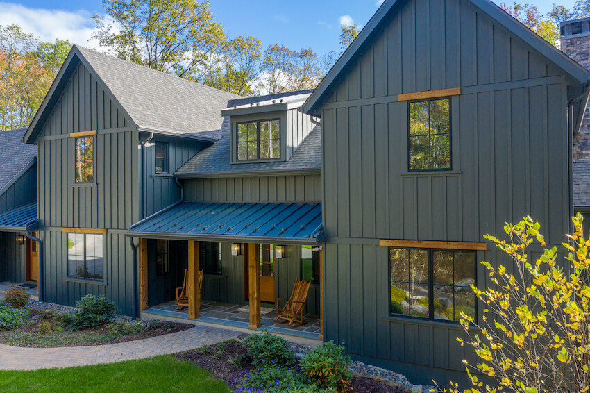 Dark siding house with Iron Gray color Dark siding house with Iron Gray color